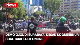 Demo Ribuan Ojol di Surabaya, Minta Pemerintah Tertibkan Batas Tarif