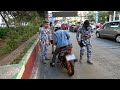 rider drives against traffic inside the edsa bus lane