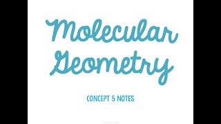Unit 4 Chemical Bonds Concept 5 Notes