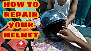 Vlog #29 : How to repair your helmet  ⛑ | നിങ്ങളുടെ ഹെൽമെറ്റ് എങ്ങനെ നന്നാക്കാം🤔