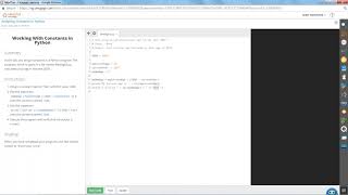 COP1000 Working With Constants in Python