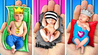 Rich Vs Broke Vs Giga Rich Pregnant In Jail! *Funny Situations & Genius Crafts* by Gotcha! Hacks