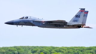 F-15 Eagle Fighter Jets take off, Westfield Air Show 2023, Barnes Air National Guard #fly #aviation