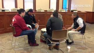Mt. Pleasant/ Saginaw Chippewa Indian Tribe celebrating Indigenous Peoples Day with an honor song.