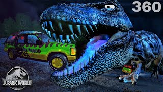 (360 VR) T-Rex Dino Attack 🦖 Jurassic Park Dinosaur Outbreak 4K