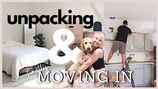 UNPACKING \u0026 MOVING INTO OUR STUDIO APARTMENT VLOG 2021 | Unpack and Clean with Me