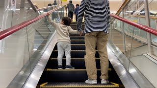 【Japanese Escalator】ピアゴ福釜店・エレベーター側・日立エスカレーター