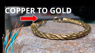 From Copper to Gold: The Fascinating Process Behind the Transformation #Alchemy#MetalTransformation