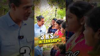 3 H’s for Internships! 🎯 Your Key to Growth 🔑 |  Sidd Ahmed