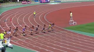 近江高校男子陸上競技部　陸協記録会　福原１００ｍ　2017.9.24