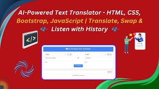 AI-Powered Text Translator with HTML, CSS, and JavaScript | Full Tutorial 🌍💬