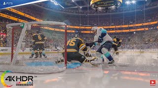 NHL 22 Kraken Jump on Bruins! Seattle Kraken vs Boston Bruins 4K! PS5 Gameplay