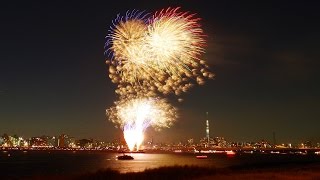 【 江東花火大会 ✩ オープニング ♪  2014 スカイツリー 】 ♪　荒川河川敷　東京花火大会 Tokyo Fireworks Festival koto