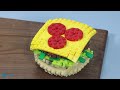 LEGO Breakfast The Ultimate Grilled Cheesy Sandwich  How to make Lego Food in real life
