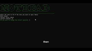 Notepad Console App in c++