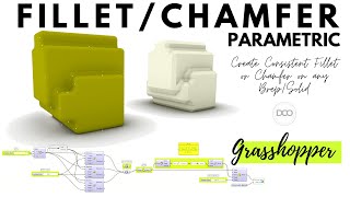 Rhino 6 and Grasshopper Parametric Fillet or Chamfer any Solid Lesson Overview