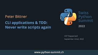 Peter Bittner – CLI Applications & TDD: Never Write Scripts Again – SPS22