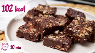 Brownie NO BAKE! SUGARLESS! Vegan! Healthy!