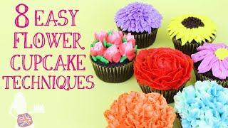 8 Easy Buttercream Flower Cupcakes