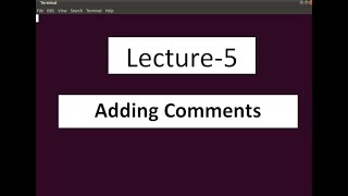 Adding comments in shell Script