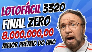 DICAS PARA LOTOFÁCIL FINAL ZERO 3320