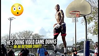 INSANE DUNKS on Outdoor Court By Pro Dunkers! He Does ALL The NBA 2K Dunks In REAL LIFE!!