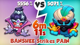 This BANSHEE Strikes PAIN @ 6:11 mins | PVP Rush Royale