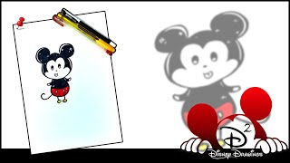 Learn How to Draw this Cute Mickey Mouse - D2 Disney Drawing | Disney Character Drawing