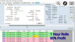 Dicebot Script 80% Profit 1 Hour Rolling