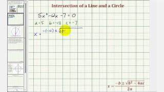 Ex 2: Find a Point of Intersection of a Line and a Circle