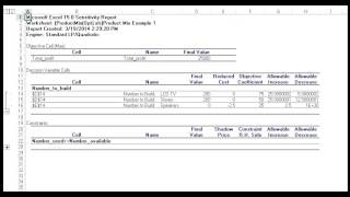 Create Sensitivity Reports