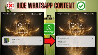 Hide Names and Messages on Whatsapp Notification Bar #whatsapp #android