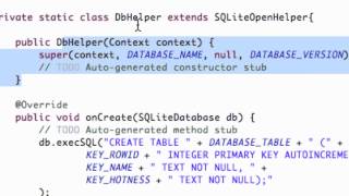 Android Application Development Tutorial 115 Opening SQLite database to write