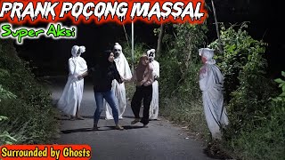 Prank Pocong Massal Fresh Edition || Prank Terbaru Bikin Ngakak || Surrounded by Ghost