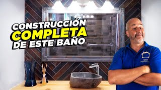 Baño Rústico/Moderno | Construcción completa de principio a fin