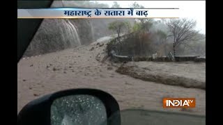 Heavy rains lead to floods in Khambatki Ghat on Pune Satara road