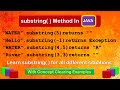 Substring in Java | Extract part of string | string methods | substring examples | substring outputs