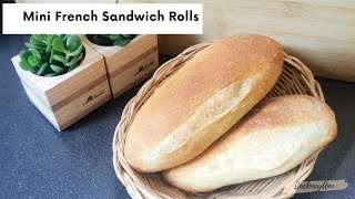 Mini French Sandwich Rolls ขนมปังฝรั่งเศส นวดมือ ทำง่าย ส่วนผสมน้อย l Fit Food Fun