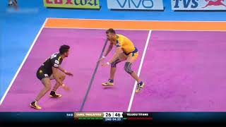 Tamil Thalaivas | Kabaddi | Ajay Thakur Super 10 vs Telugu Titans