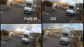 4 Gyro Stabilised Action Cameras Tested Side by Side, Firefly, SJCam, Git2, M20