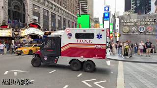 ⁴ᴷ⁶⁰ ᵁᴴᴰ FDNY ASAP Mini Ambulance Responding Through Times Square