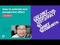 How to animate text perspective effect in Webflow