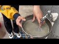 Manual screen for sieving lepidolite ore test