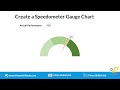 Create a Speedometer Gauge Chart