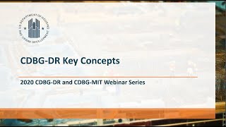 CDBG DR Key Concepts