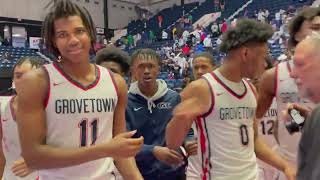 Grovetown boys basketball celebrates its Class 6A state championship win over Buford