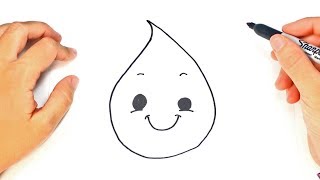 How to draw a Water Drop Step by Step | Cute Drawings