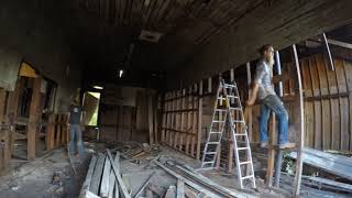 How to deconstruct the inside of an old building and not break the wood.