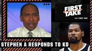 Stephen A. Smith responds to Kevin Durant's tweet | First Take