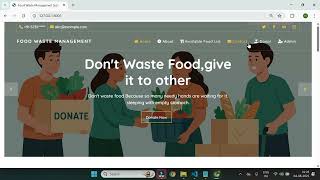 Food Waste Management System Project using Python Django